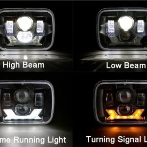 2021 Led Truck Headlight Untuk Jeep YJ 5x7 Inch Headlight Untuk Cherokee XJ