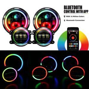 7 Inch Led Headlight Multi-warna Chasing Light