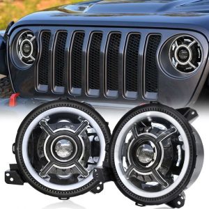 Untuk Jeep Wrangler JL 2018 2019 9 Inch Headlight Untuk Jeep Gladiator 2020 Lampu Depan