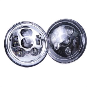Lampu depan LED Morsun 12v 24v 58w Untuk Wrangler JK 7inch Round Headlight High Low Beam Light