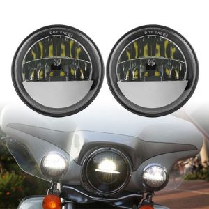 Morsun 4.5inch LED Fog Light Untuk Harley Road Glide Motorbike Fog Lamp