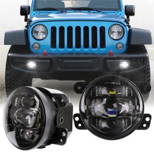 Morsun Driving Lights Front Bumper Projector LED Fog Light Untuk Jeep Wrangler JK 2007-2017