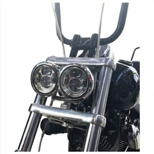 Morsun Plug And Play Fat Bob 4.56 inch Lampu Depan Untuk Harley 12v H4 Sepeda Motor Headlamp Proyektor
