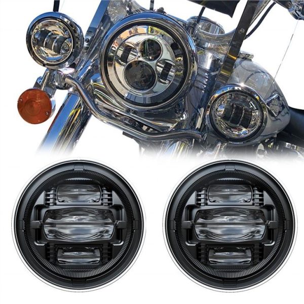 Morsun Motorcycle Auto Lighting System 4.5 Inch Led Fog Light Assembly Untuk Harley Electra Glide Ultra Classic